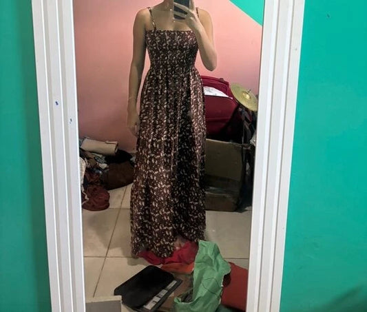 Vestido Longo Elegante Viscose - JZ